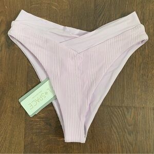 l*space Court Bitsy Ribbed Bikini Bottoms Pointelle Rib Peony